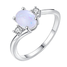 Oval Cut Opal Diamond Ring Birthday Gift