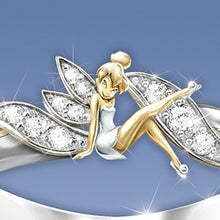 Silver Fantasy Flower Fairy Elf Cubic Zirconia 14K Gold Lady Ring