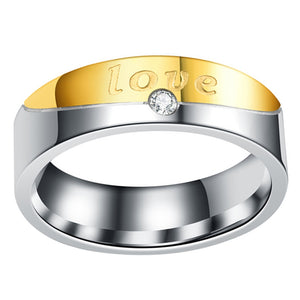 Couple Stainless Steel Rings Forever Love Ring Gold Silver Rings Jewelry