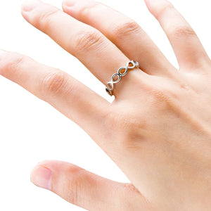 Simple Personality Hollowed Out Eight Characters Surround Ring