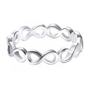 Simple Personality Hollowed Out Eight Characters Surround Ring