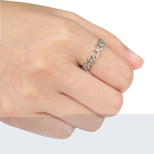 Simple Personality Hollowed Out Eight Characters Surround Ring