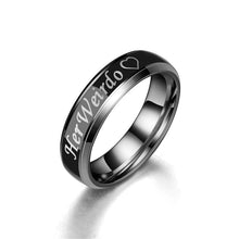 His Crazy Her Weirdo Couple Ring Temperature Change Color Discolor Rings Gifts