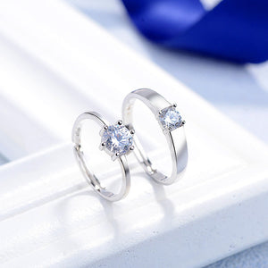 Lovers Couple Simple Proposal Gift Ring 1 Pair