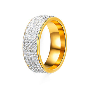 Women's Steel Couples Gold-Plated Rings 0120 Personalized Gifts Jewelry