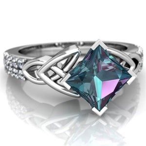 Exquisite Jewelry Princess Mystic Rainbow Ring