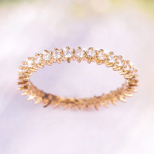 Fashion Lady Korea Rose Gold Micropave Zircon Engagement Ring