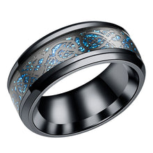 Fashion Carbon Ring Men'S Ring Stainless Steel Domineering Ring