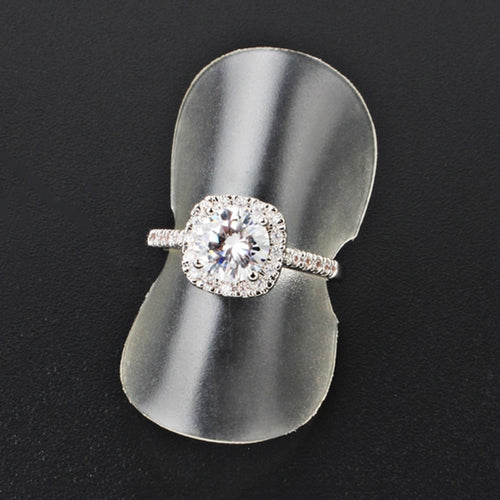 Vintage Square Shaped Embellished Zircon Insert Wedding Ring