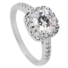 Vintage Square Shaped Embellished Zircon Insert Wedding Ring